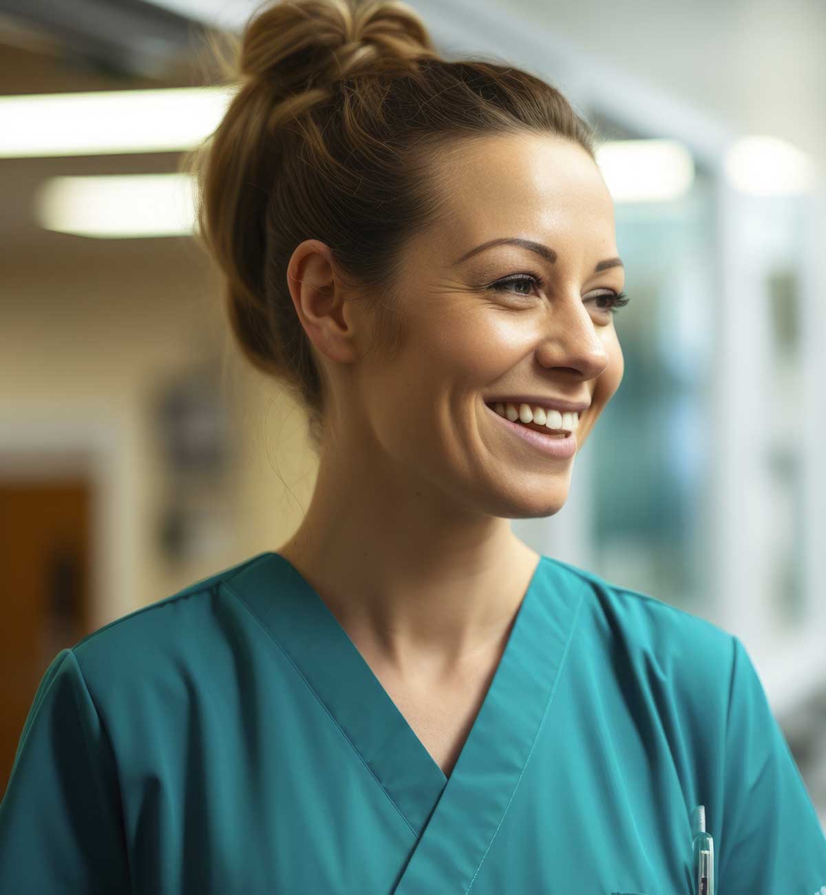 ragazza in camice oss operatore socio sanitario